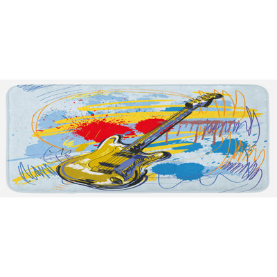 Global Inspired Solid Color Polyester Kitchen Mat