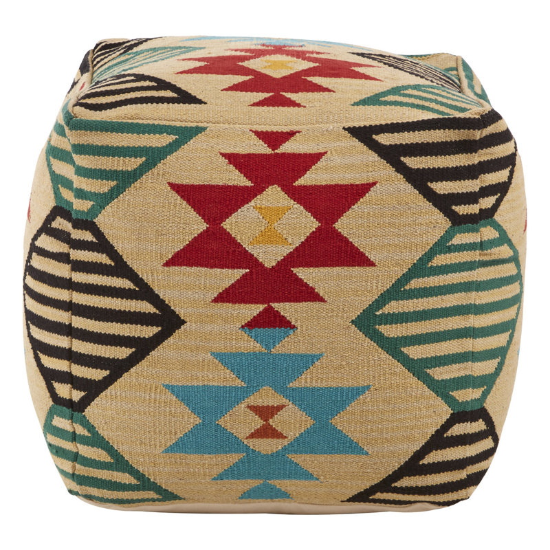 Kornegay 50cm Wide Square Geometric Pouffe Ottoman