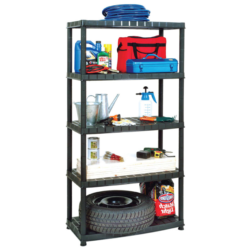 Khacheres Plastic Shelving Unit, 185cm H x 85cm W x 40cm D