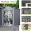 Remise de rangement pour outils 8 x 6 pi avec fondation en métal et portes verrouillables, remise en métal toutes saisons pour le jardin, le patio, la cour, la pelouse