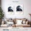 Impression d'art sur toile bleu marine foncé-1860126886