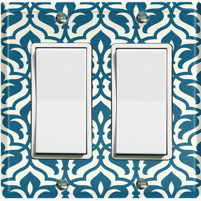Patterned 2 - Gang Toggle Light Switch Standard Wall Plate