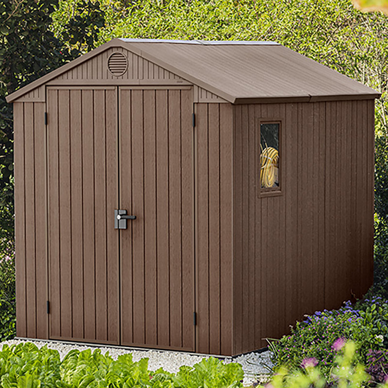 Keter Darwin 6 ft. W x 8 ft. D Apex Outdoor Garden Shed, Brown