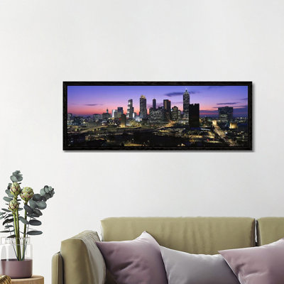 Skyscrapers In A City, Atlanta, Georgia, USA #5 by Panoramic Images - Floater Frame Panoramic Gallery-Wrapped Canvas Giclée on Canvas
