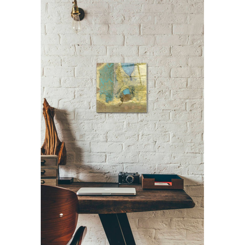 «Wabi-Sabi Leaf» par Elena Ray, art mural en verre acrylique, H 12 po x l 12 po x P 0,13 po