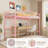 Heavy Duty Twin Loft Bed Frame, Ladder Included, Full Safety Guardrail, Metal Capacity, Space-Saving-129382411