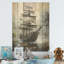 «Stormy Seas Corsairs Pirate Ghost Ship I», art sur bois de pin naturel-384081809