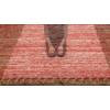 Tapis réversible en laine naturelle et rouge avec base en jute et bordure en jute Brogan