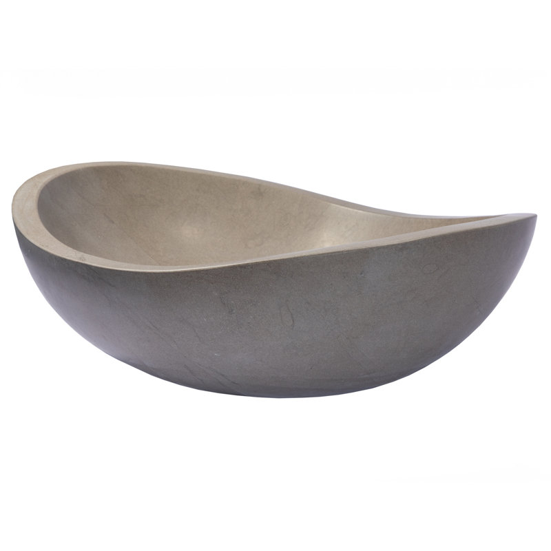 Lavabo de salle de bain vasque ovale gris