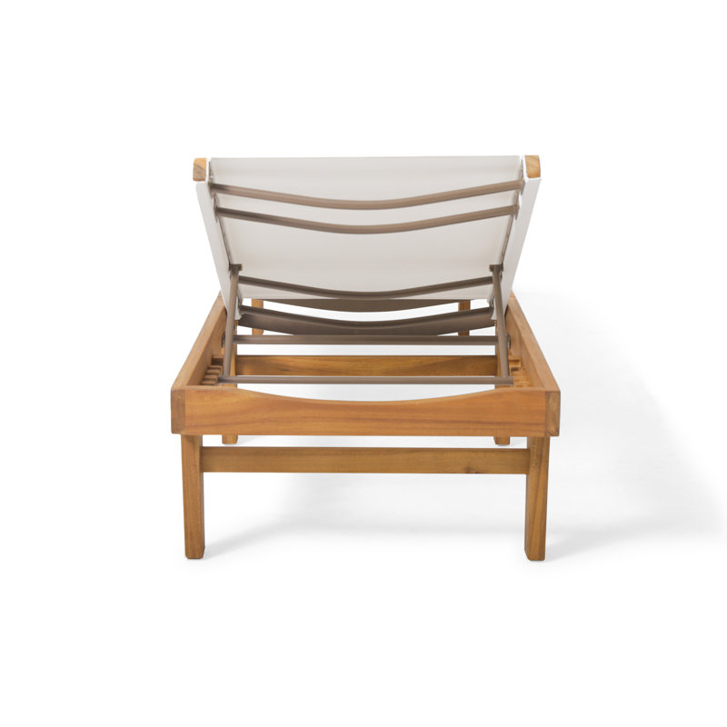 Chaise longue LALA & Summer Summers - gris foncé, Blanc / Brun