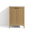 Meuble-lavabo simple autoportant de 61 cm (24 po) avec lavabo en céramique