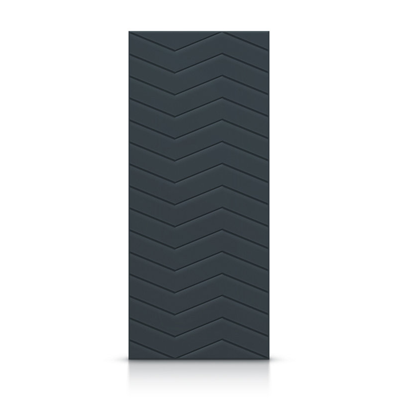 Porte standard à panneaux en bois, 24 po x 80 po, Gris anthracite
