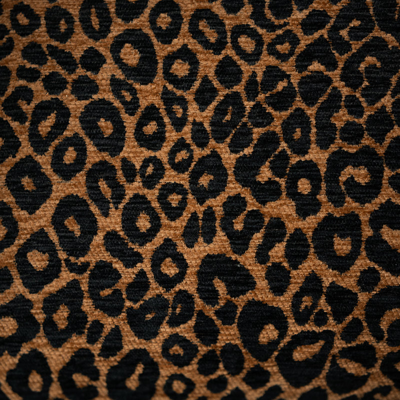 Chaise de bureau rembourrée avec accoudoirs Leopard, Brown