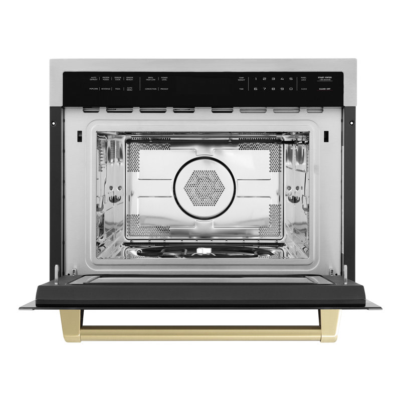 24" Stainless Steel Convection Microwave with Bronze Handle
