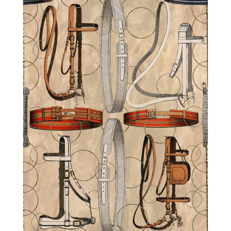 The Derby Wallpaper Roll, Brown/Red/Taupe