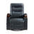 1Pc Swivel Gliding Recliner Faux Leather Upholstered Solid Rubberwood Arms Luxurious Living Room Furniture-1768911339