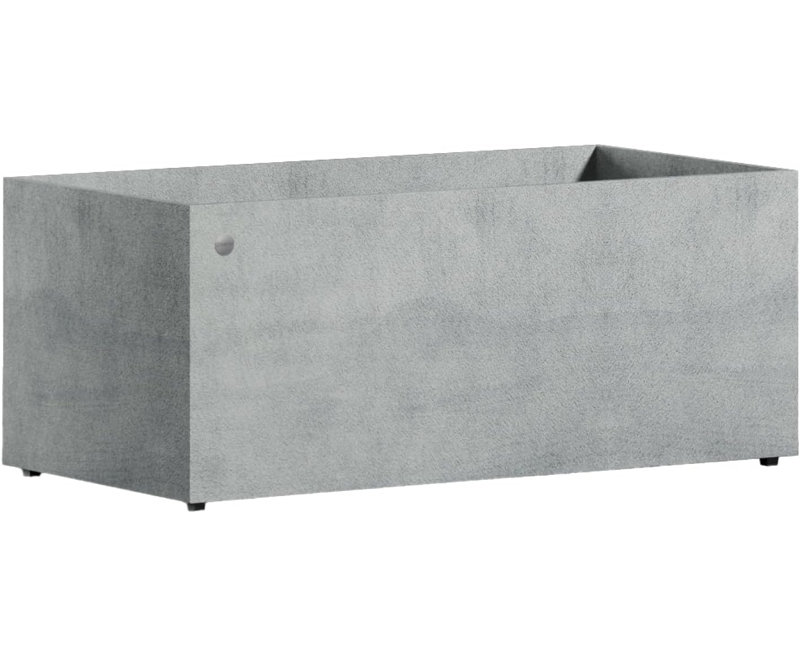 Semplito Grand Rectangular Planter  – Fiberglass Indoor/Outdoor, Weather-Resistant XL Planter, 23.622" H x 59.1" W x 19.7" D