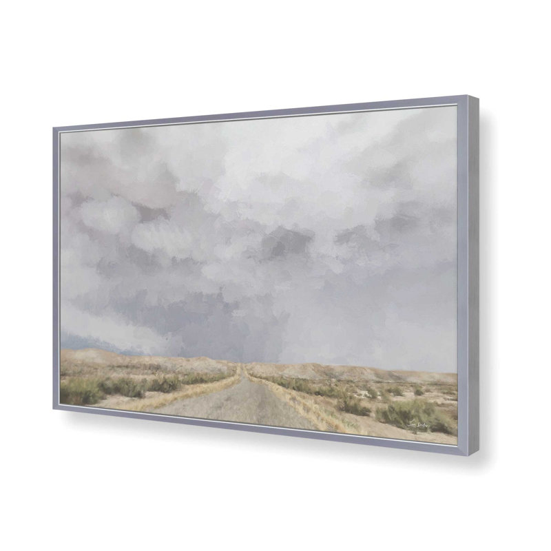 «Road to Nowhere» par Lori Deiter, reproduction d'art, L 48 x H 32, Argent, Impression encadrée