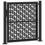 Barrière de jardin vidaXL noire en forme de croix en acier de 105 x 130 cm-113055260-113055263