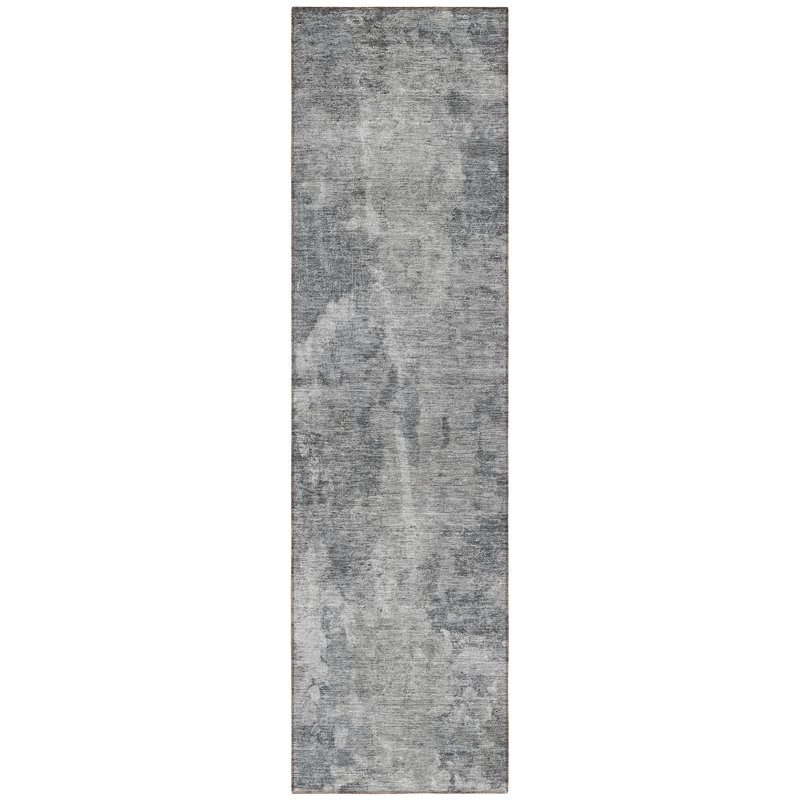 Washable Abstract Indoor / Outdoor Rug, Runner 2'3" x 7'6"