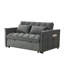 Canapé-lit, canapé convertible, fauteuil inclinable, lit, 3-en-1, dossier réglable à 3 positions, canapé modulaire à 2 places, 2 poches latérales, 2 coussins pour le salon, appartement, etc., velours beige de 54 po de largeur.-615509405