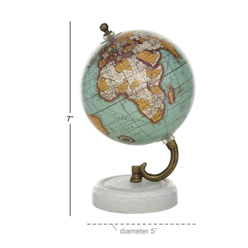 Marble Educational/Geographic Earth Globe, Aquamarine