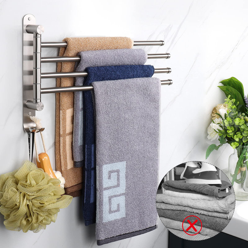 Wall Towel Rack, Brushed Nickel