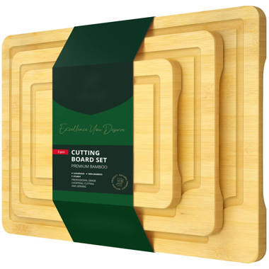 Gourmet Edge 3-Piece Bamboo Cutting Board Set