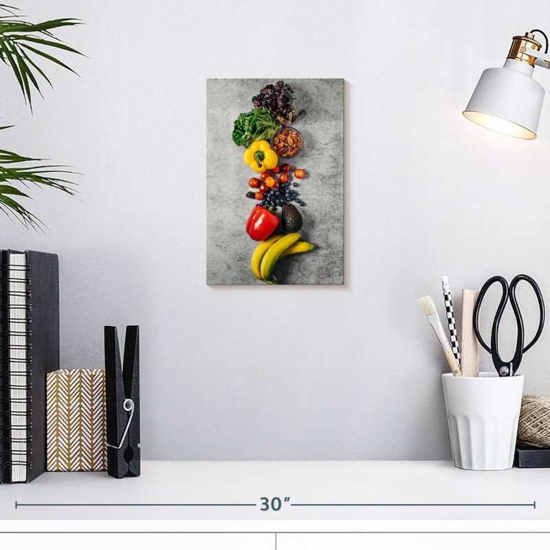 Yarlin Fruit And Vegetable Lineup, 12" H x 8" W