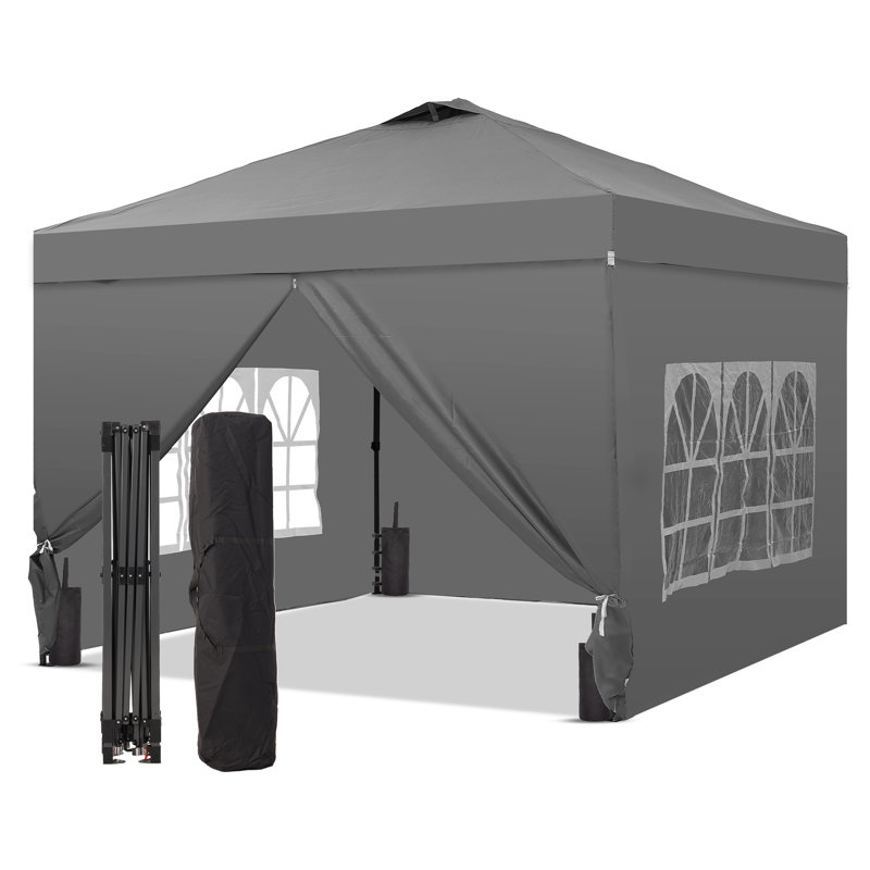 One-Push Set Up Canopy Tents, Gray, 12 (ft.) x 12 (ft.)