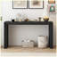 Console de style moderne en placage de bois massif de paulownia pour le salon-1085856006