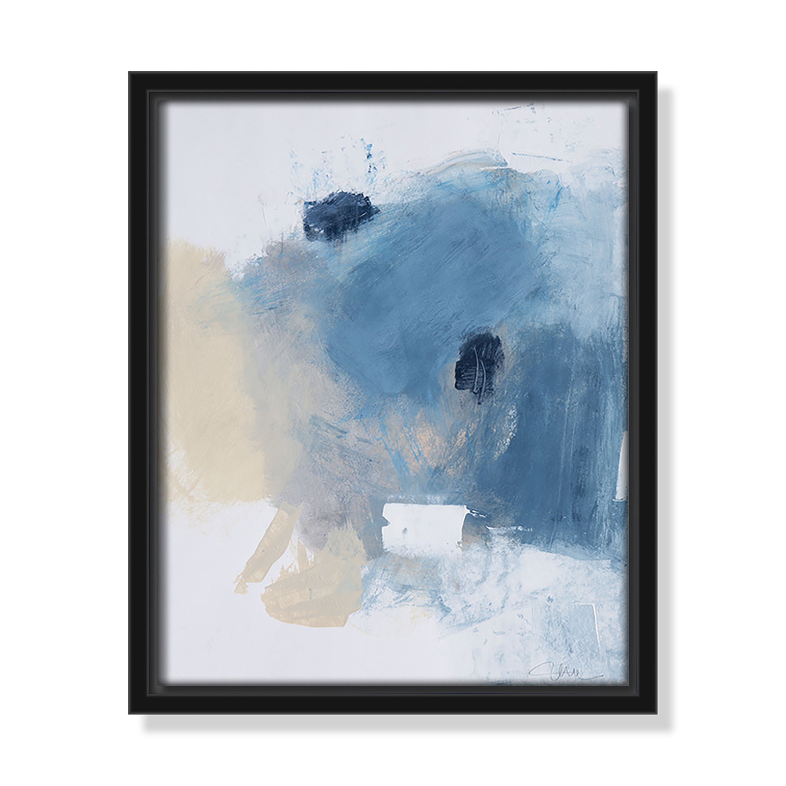 Coastal Carnival Collection "Coastal Carnival I" Print, Black Floater Framed Canvas, No Mat, 11.5" H x 9.5" W x 2" D