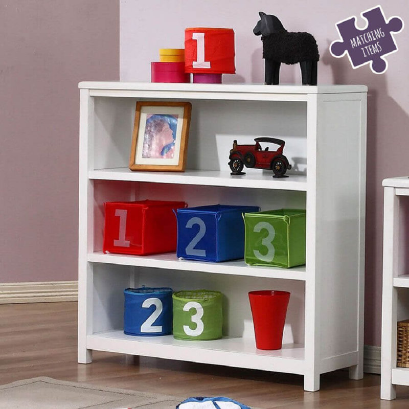 105.5cm H X 103cm W Solid Wood Kids Bookcase