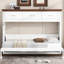 Lit simple blanc avec 3 tiroirs, peu encombrant pour les petites chambres à coucher et sans sommier à ressorts, robuste et durable