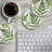 Ferns II 4-Pack Round Absorbent Stone Coasters