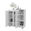 Range-chaussures Houck avec 3 tablettes latérales, rangement compact pour chaussures, bottes et accessoires