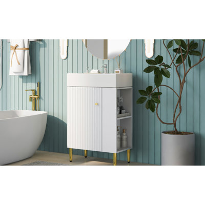 Meuble-lavabo blanc 21,6 po