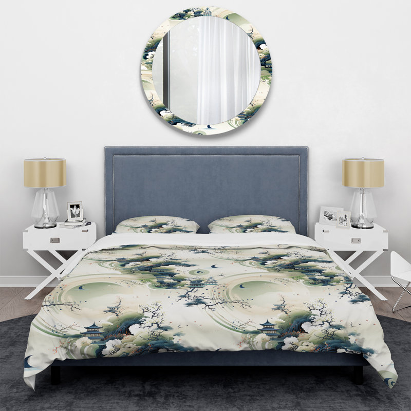 Feng Shui Harmony - Ensemble de housse de couette japonais - Microfibre de polyester