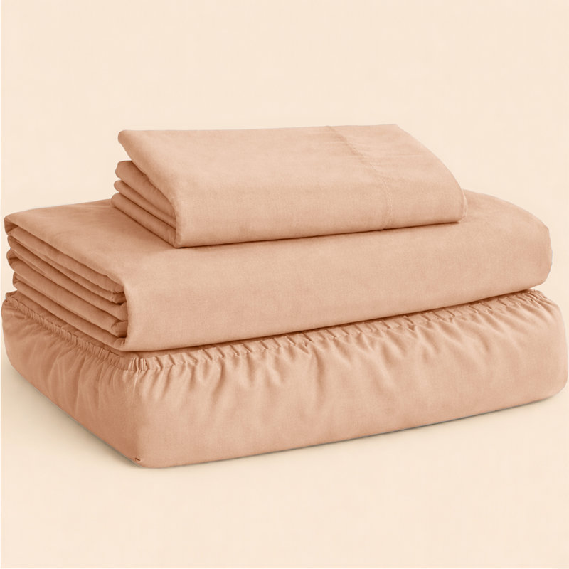 Complete Plain Bedding Set | Duvet Cover, Deep Fitted Sheet & Pillowcases, Single Duvet Cover Set + 2 Additional Pieces