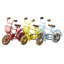 Ensemble de sculptures décoratives multicolores avec roues en bois Gustav