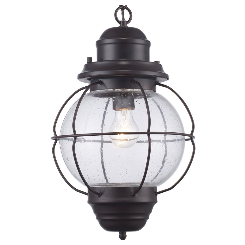 Shahe Outdoor Hanging Lantern, Rustic Bronze