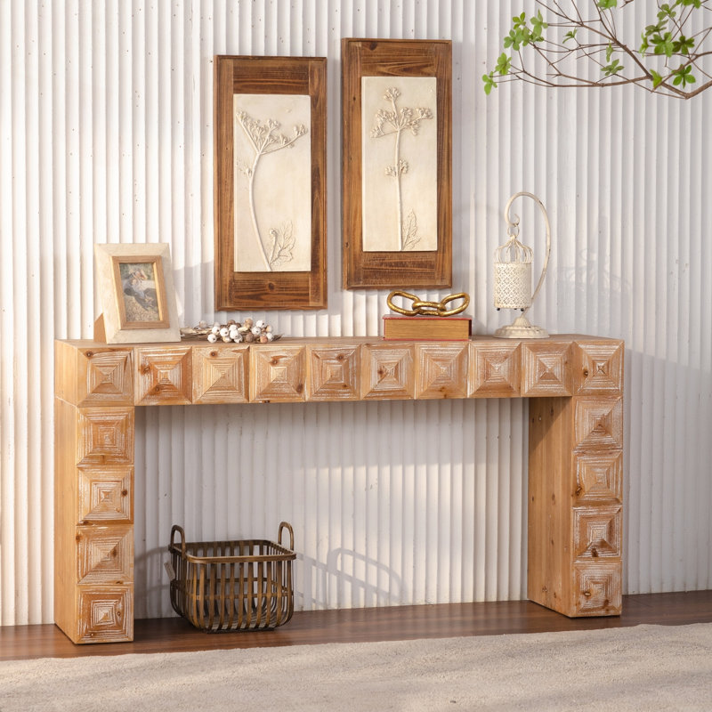 Console 59,06 "avec sculptures en relief 3D
