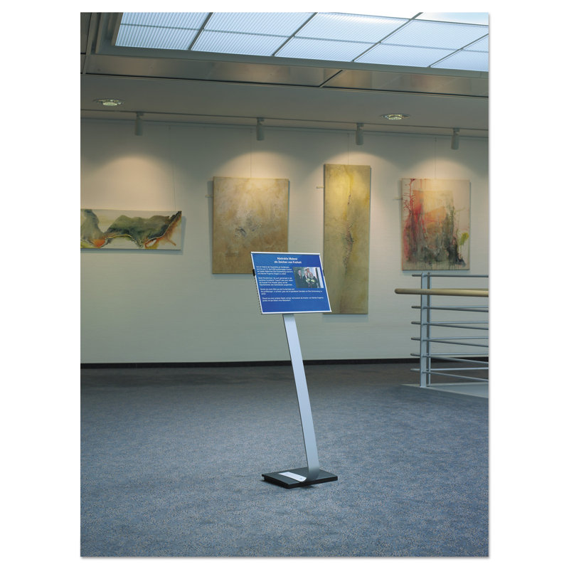 Info Sign Duo Floor Stand, Tabloid-Size Inserts
