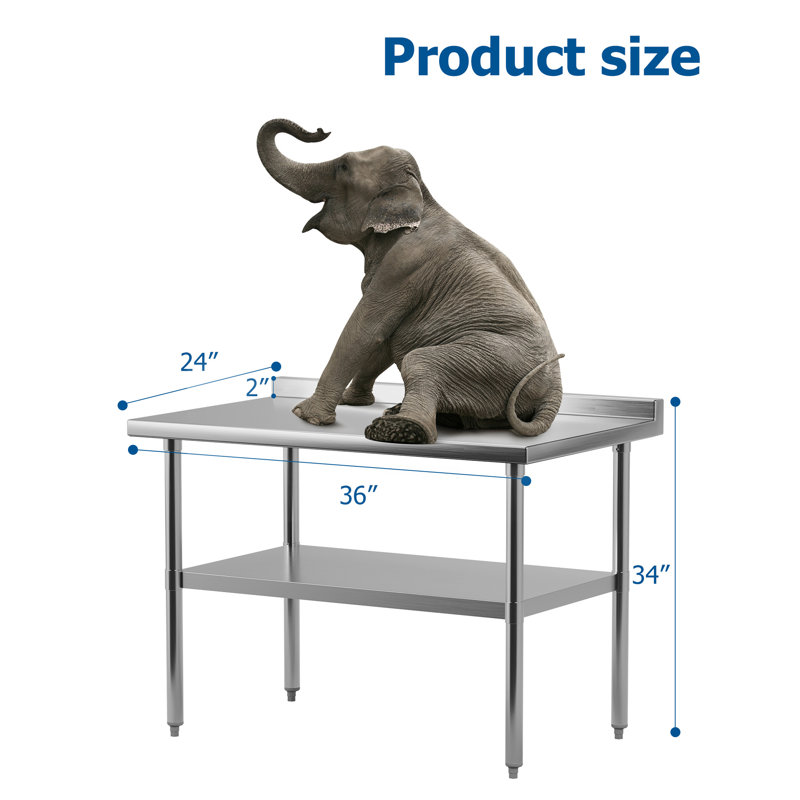 16 Stainless Steel Double Layer Workbench