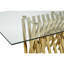 Hakon Glass Top Metal Base Dining Table-1049923429
