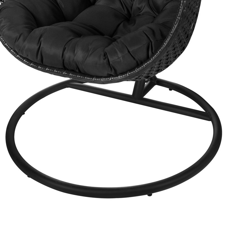 Bart Swing Chair with Stand, Black