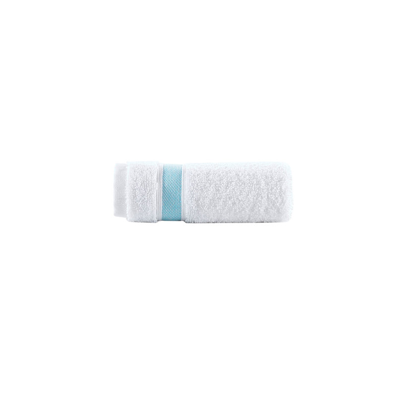 Turkish Cotton Plush Jacquard Washcloth, Sea Glass