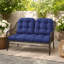 Ensemble de coussins pour fauteuils d'extérieur en osier, coussins imperméables pour mobilier de patio avec motif capitonné