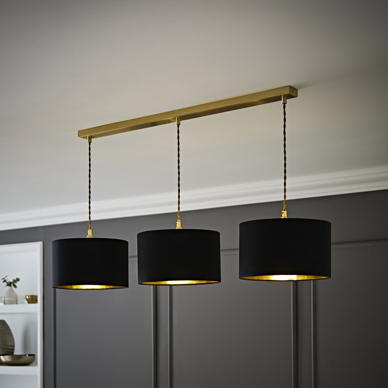 Albeiro 3 - Light Pendant, Brushed Gold, Black