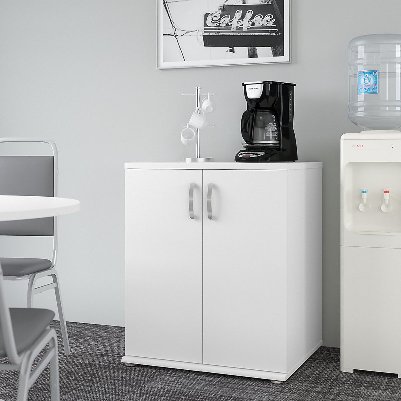 Universal Storage 28.35'' Wide 2 - Shelf Storage Cabinet, White